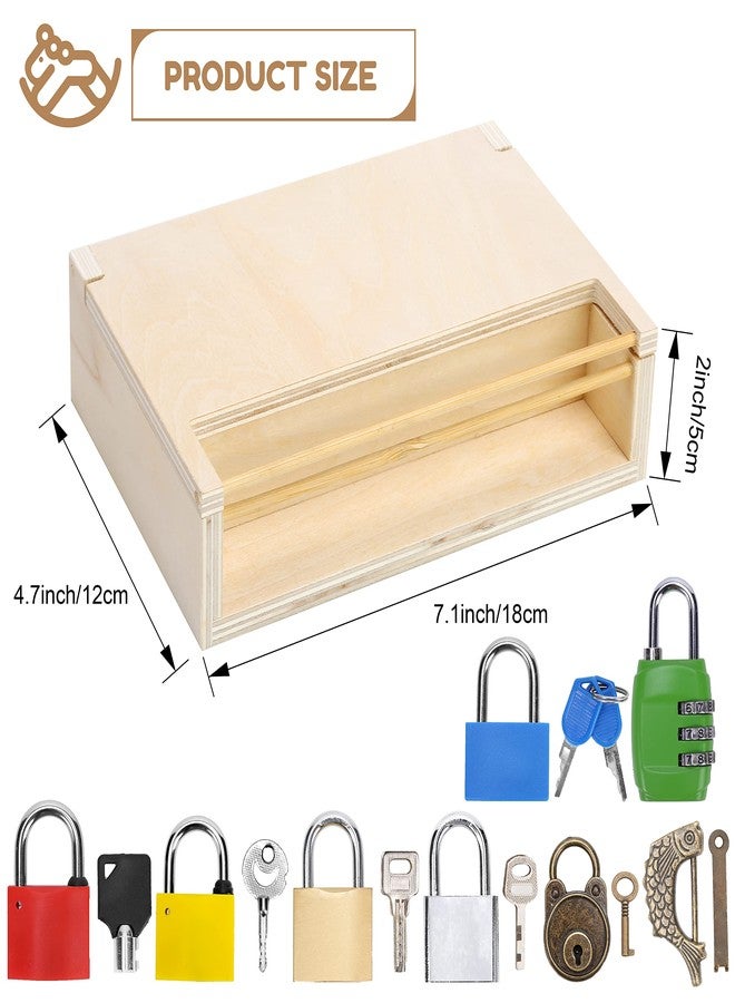 Woodtoe 8 PCS Montessori Lock and Key Toy, Montessori Toys for Toddlers 3 4 5 Year Old, Kids Tool Set, Montessori Materials Preschool Learning Sensory Toy, Fine Motor Skill, Christmas Toys for Kid 3-6 - Image 4